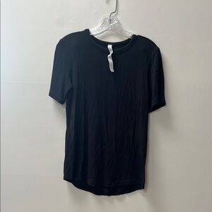Lululemon Athletica Black Short Sleeve Tee with Keyhole Detail